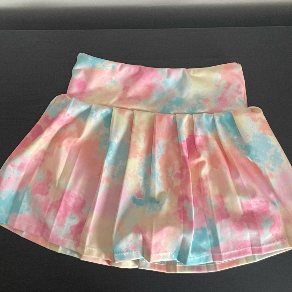2/$18 Caden Lane Pastel Tie-Dye Skater Skort Activewear Lightweight Toddler 4T